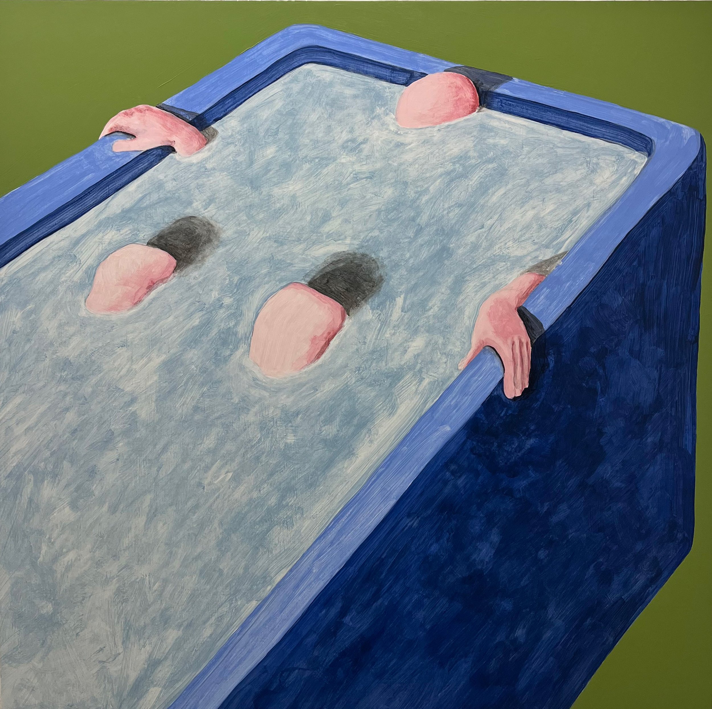 Cold Plunge, Acrylic on canvas over panel 36"x36" (2025)