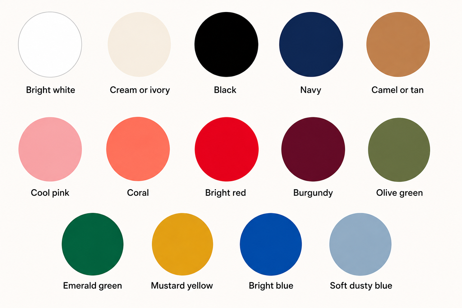 colors to test for a diy color analysis at home
