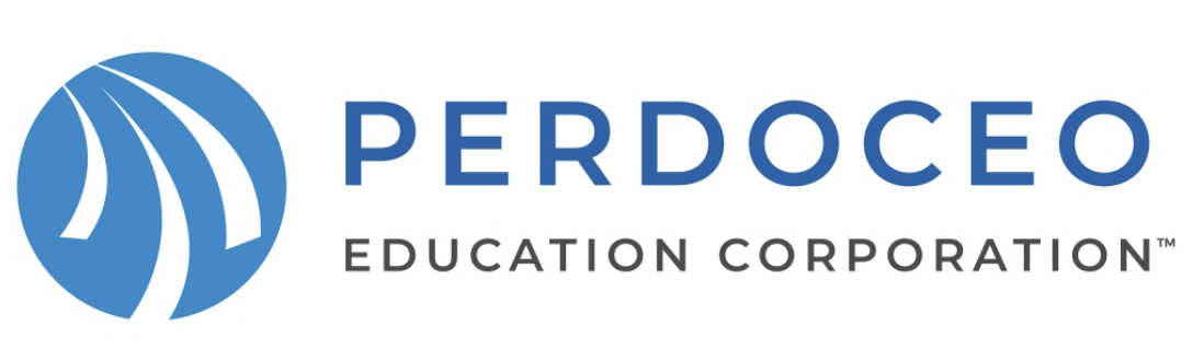 Perdoceo Education Corporation logo with a stylized globe and the company name.