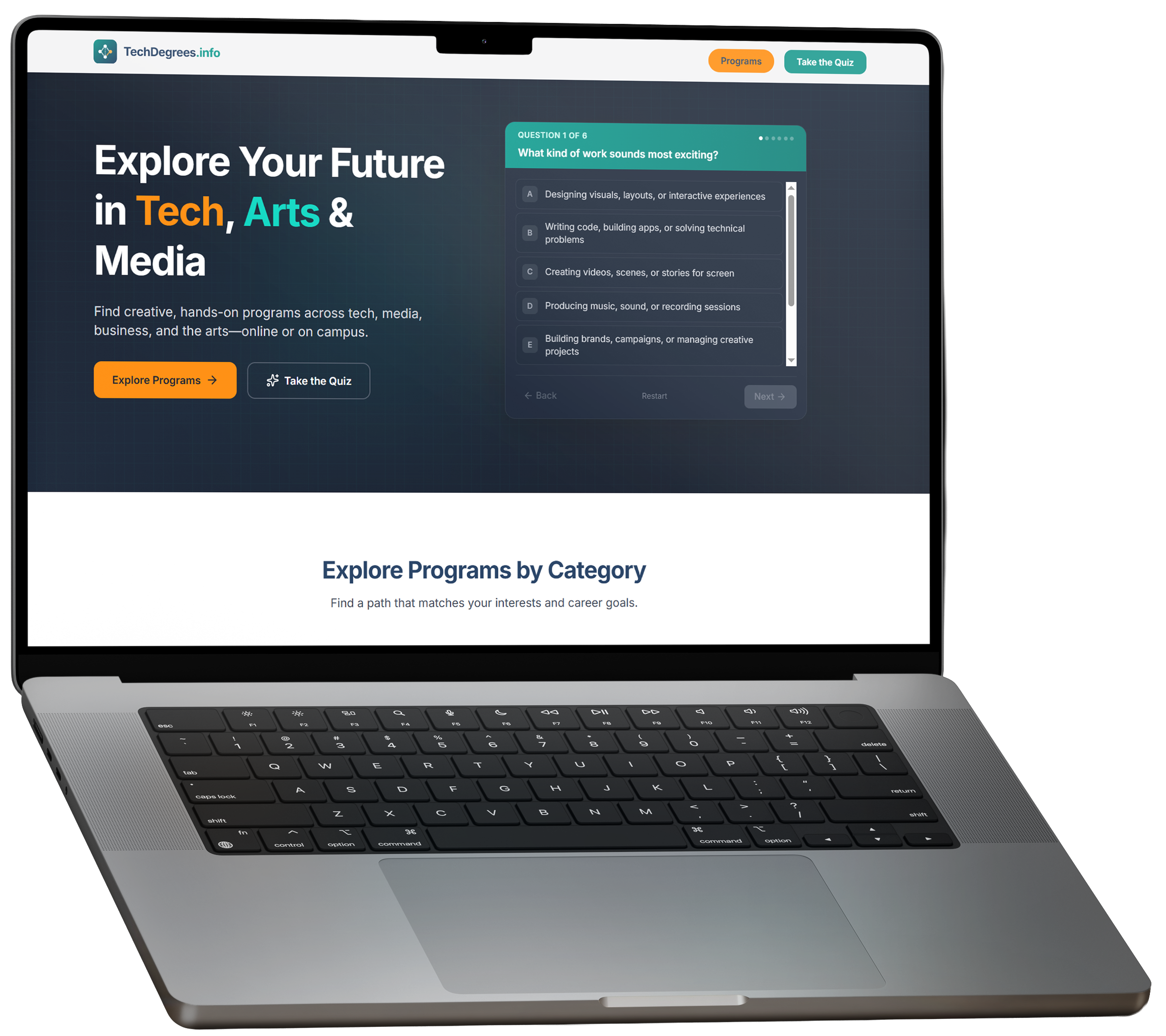 techdegrees.info website mockup