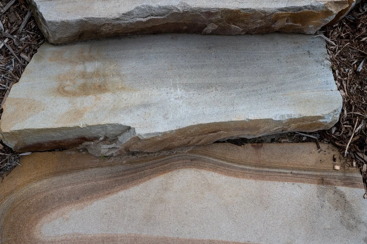 Stone staircase.
