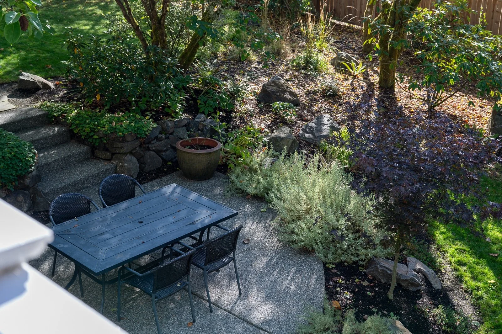 Slate pathway leading to concrete stairs and patio.jpg