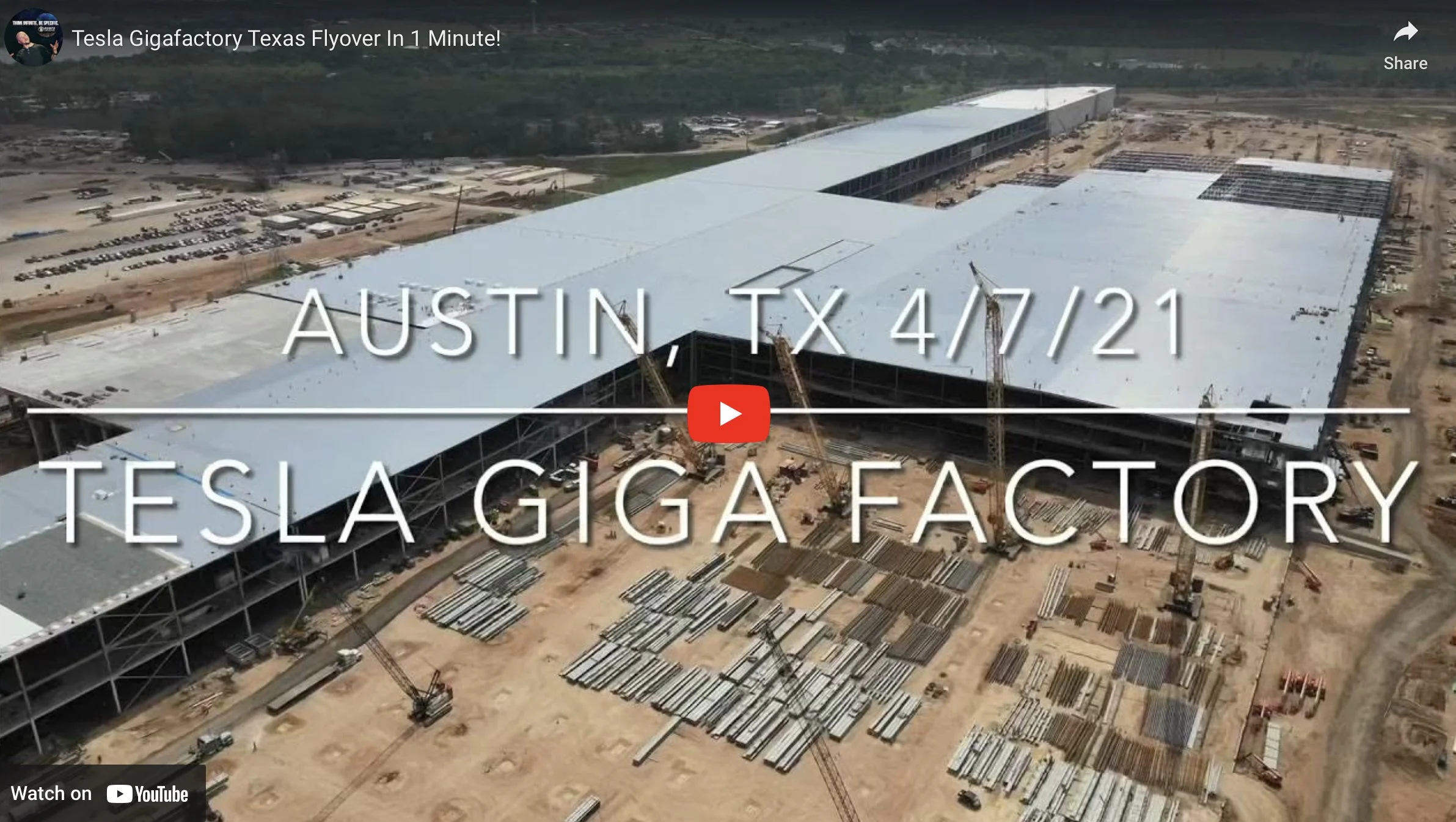 Tesla Gigafactory Texas Flyover In 1 Minute!