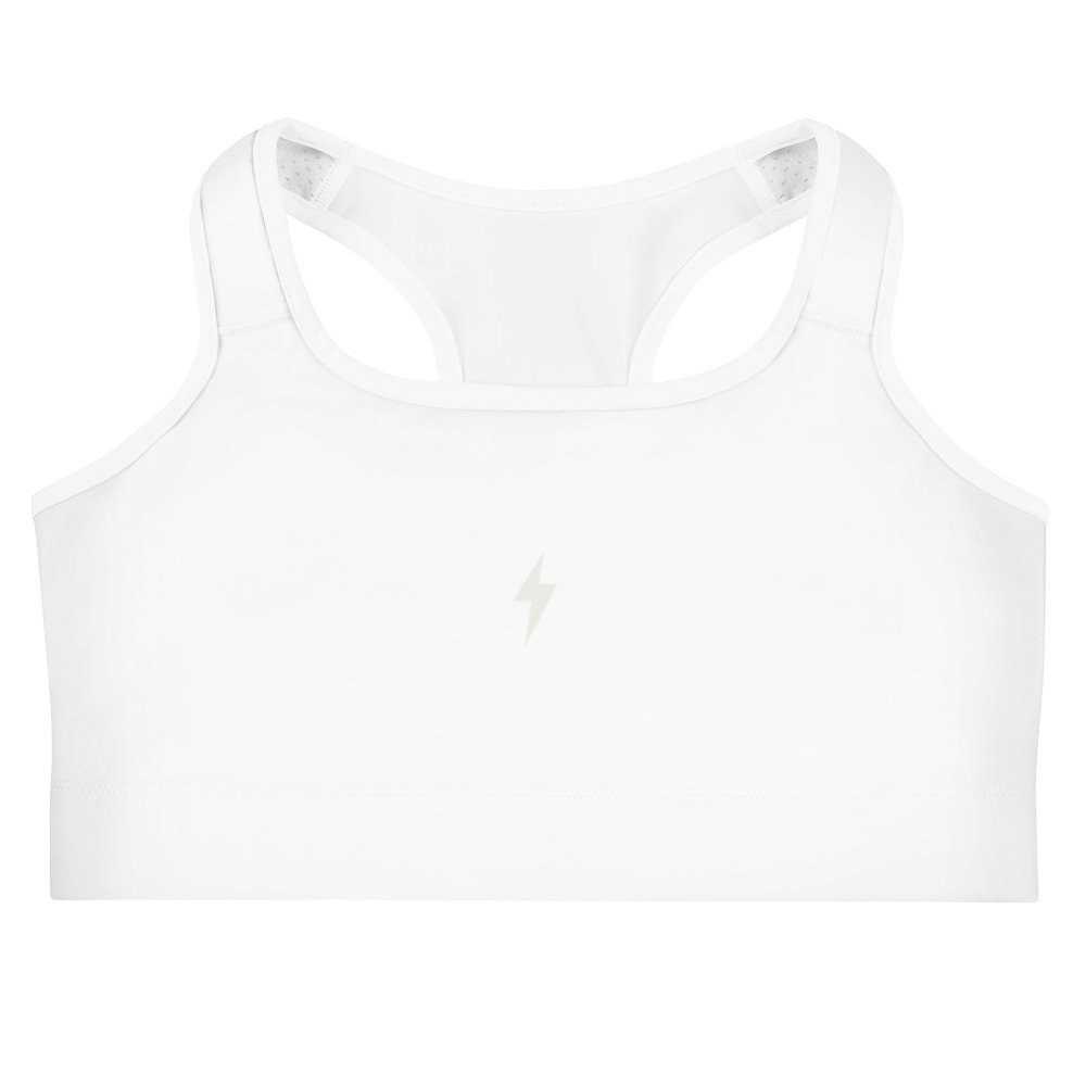White Casual Sport Dry Fit Sports Bra — Dumb Formal