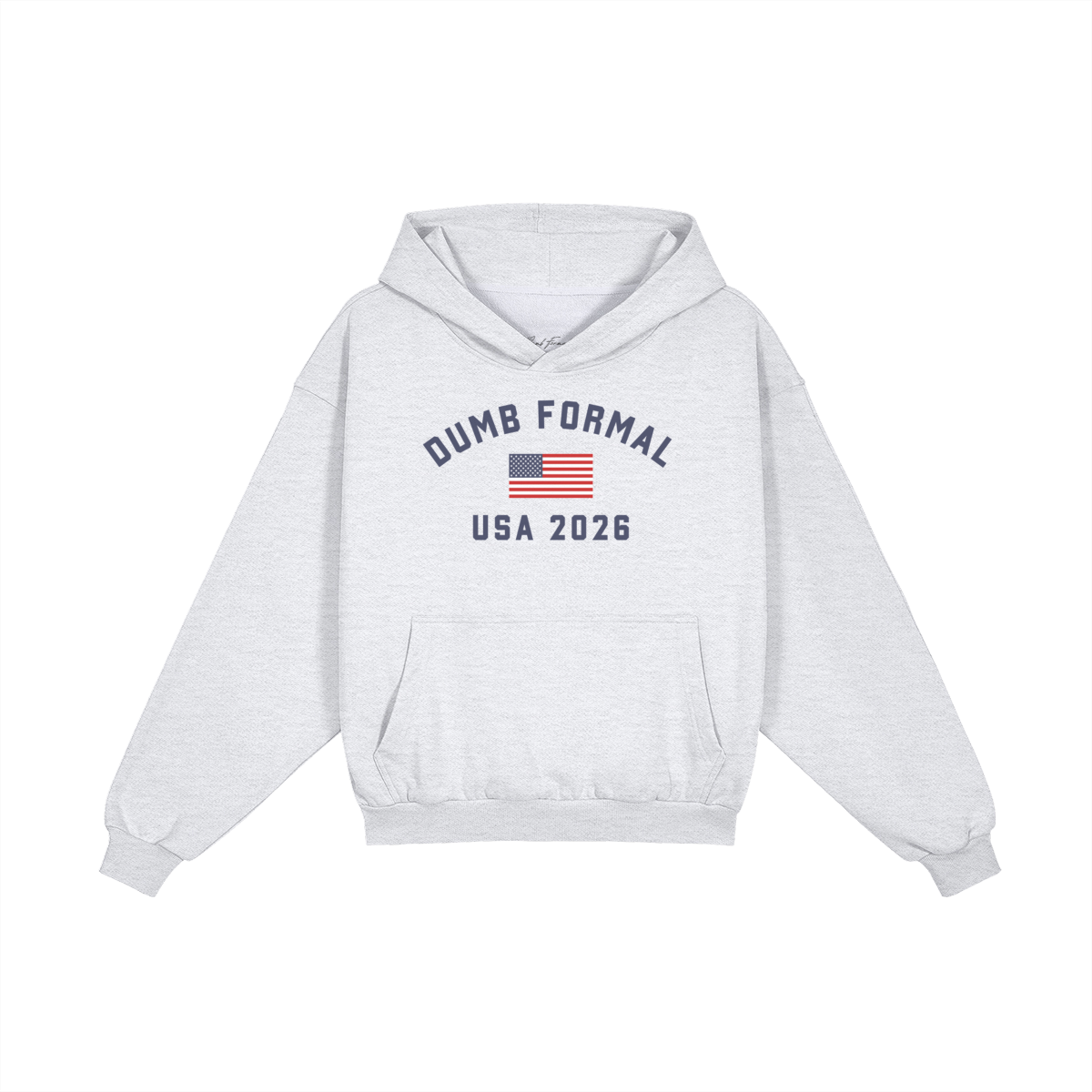 Heavy Cotton Ash Gray Dumb Formal Hoodie