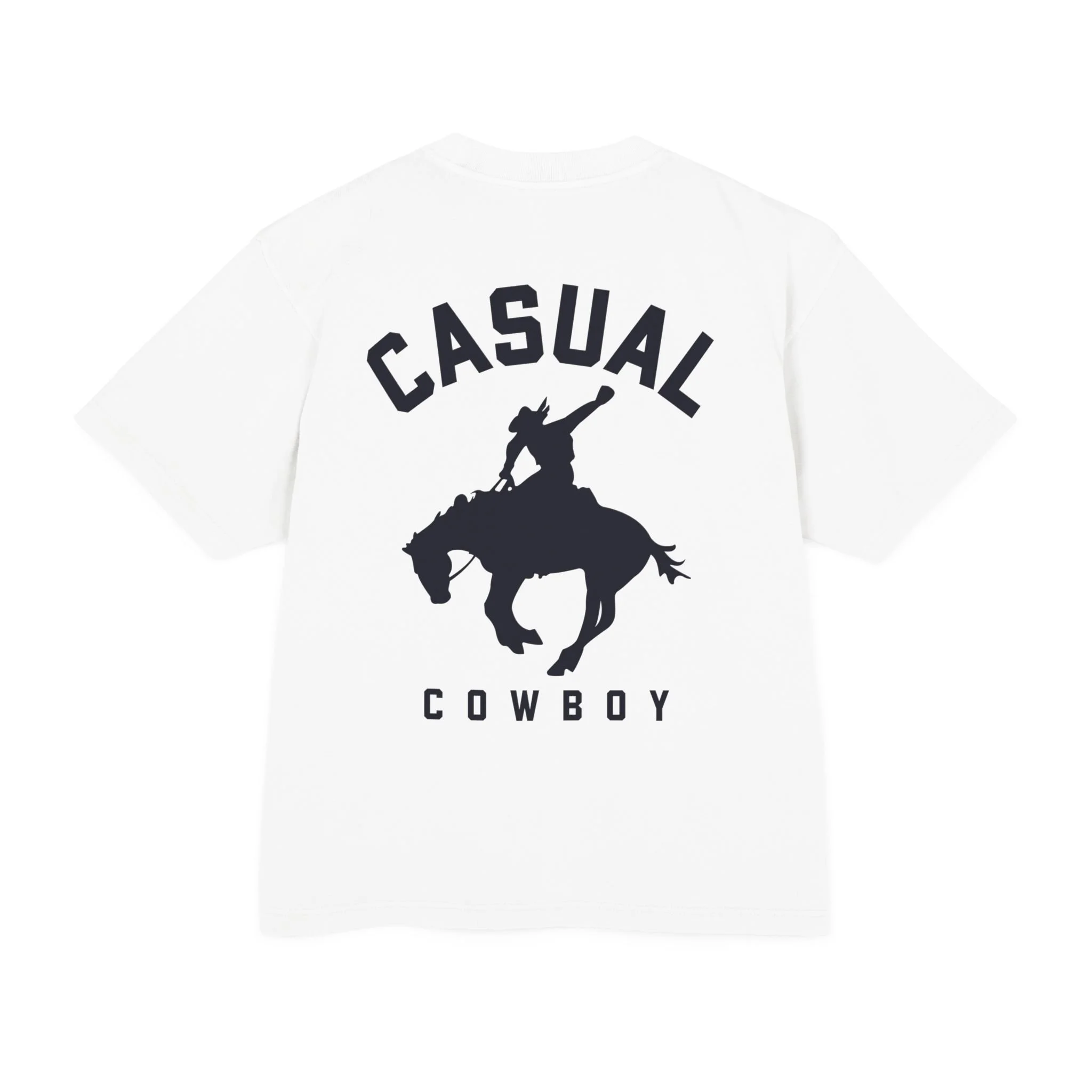 Casual Cowboy White Graphic T-Shirt