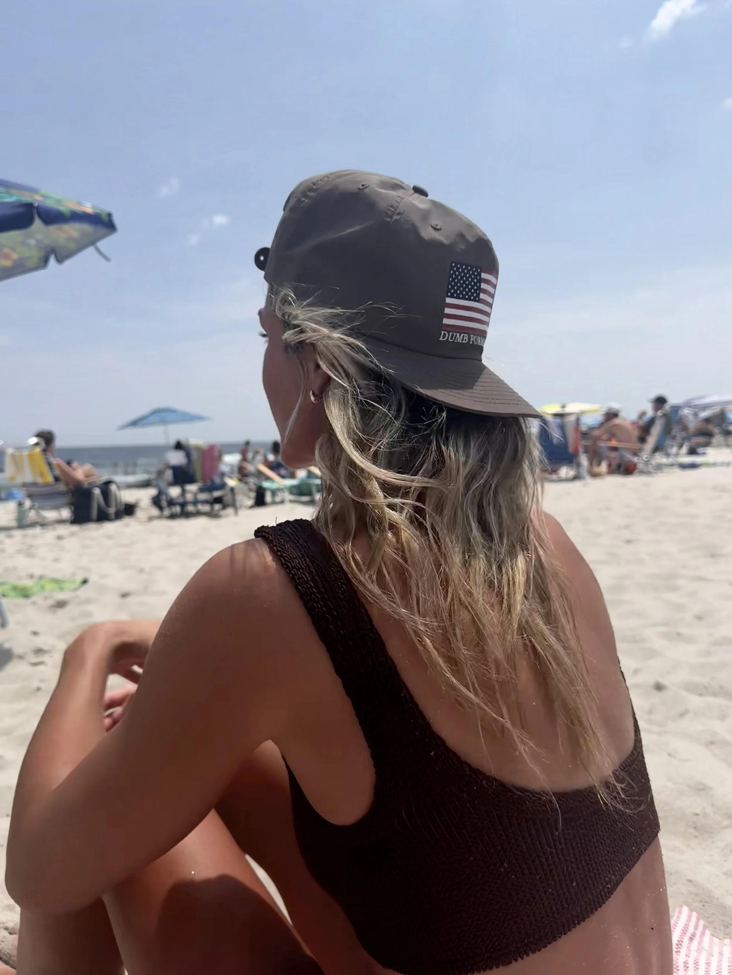 Good Sport American Snapback Hat Brown