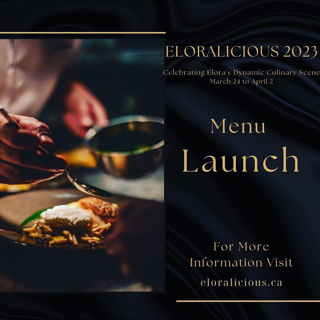 🚀 Menu  Launch 🚀
🍽️Eloralicious is just 2 weeks away🍽️
Check out our website www.eloralicious.ca to view available menus and reserve your tables! 🍾