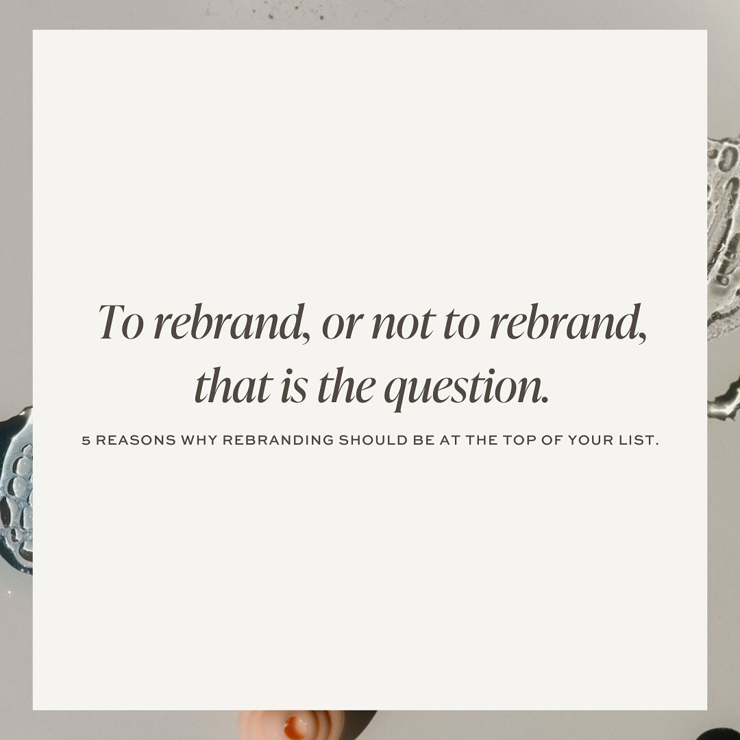 Rebranding with purpose 🔑 

Does your beauty logo reflect where you want to be? What you&rsquo;d want to be recognised for? Does it set you apart from the competition? Do you even *like* your branding as it stands? 

These are all very valid questio