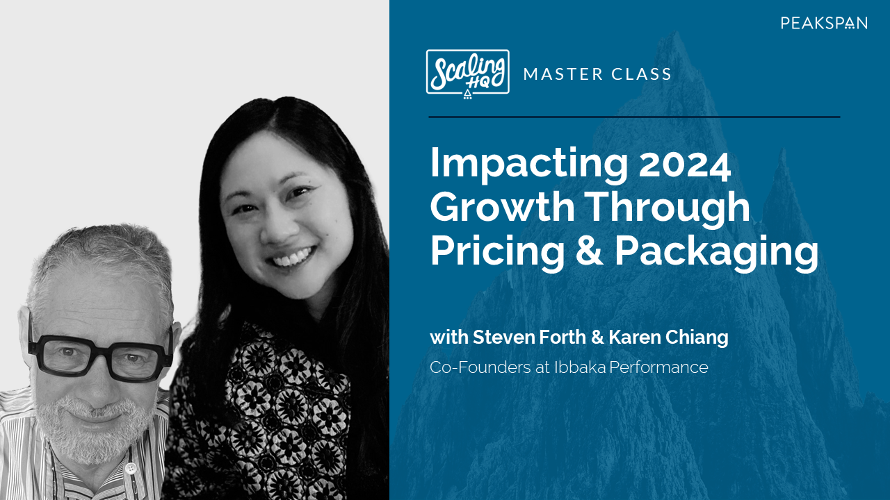 Pricing and Planning: Masterclass with PeakSpan I Ibbaka
