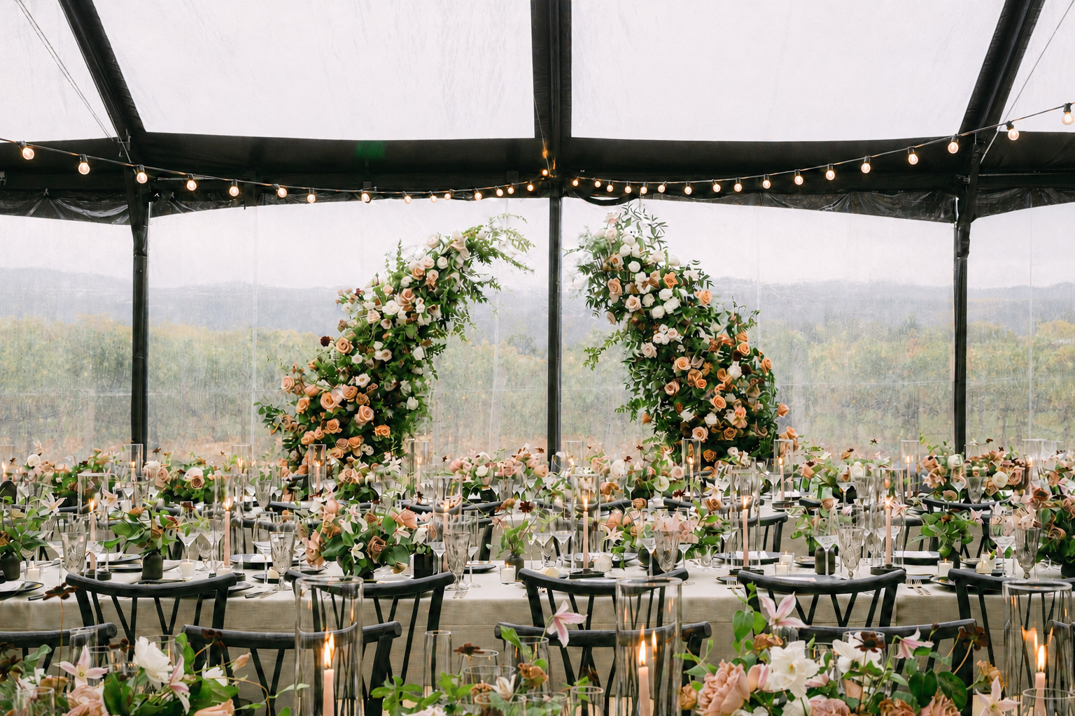 Beaulieu Garden Wedding Reception Flowers by Napa Florist