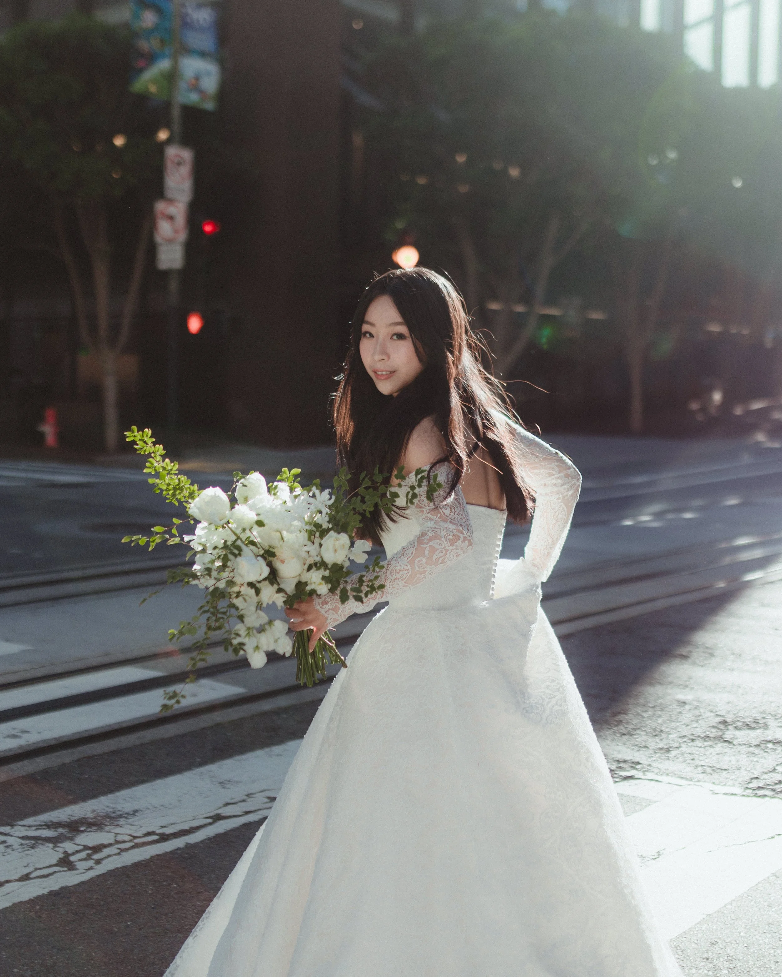 San Francisco Bride with Bridal Bouquet 