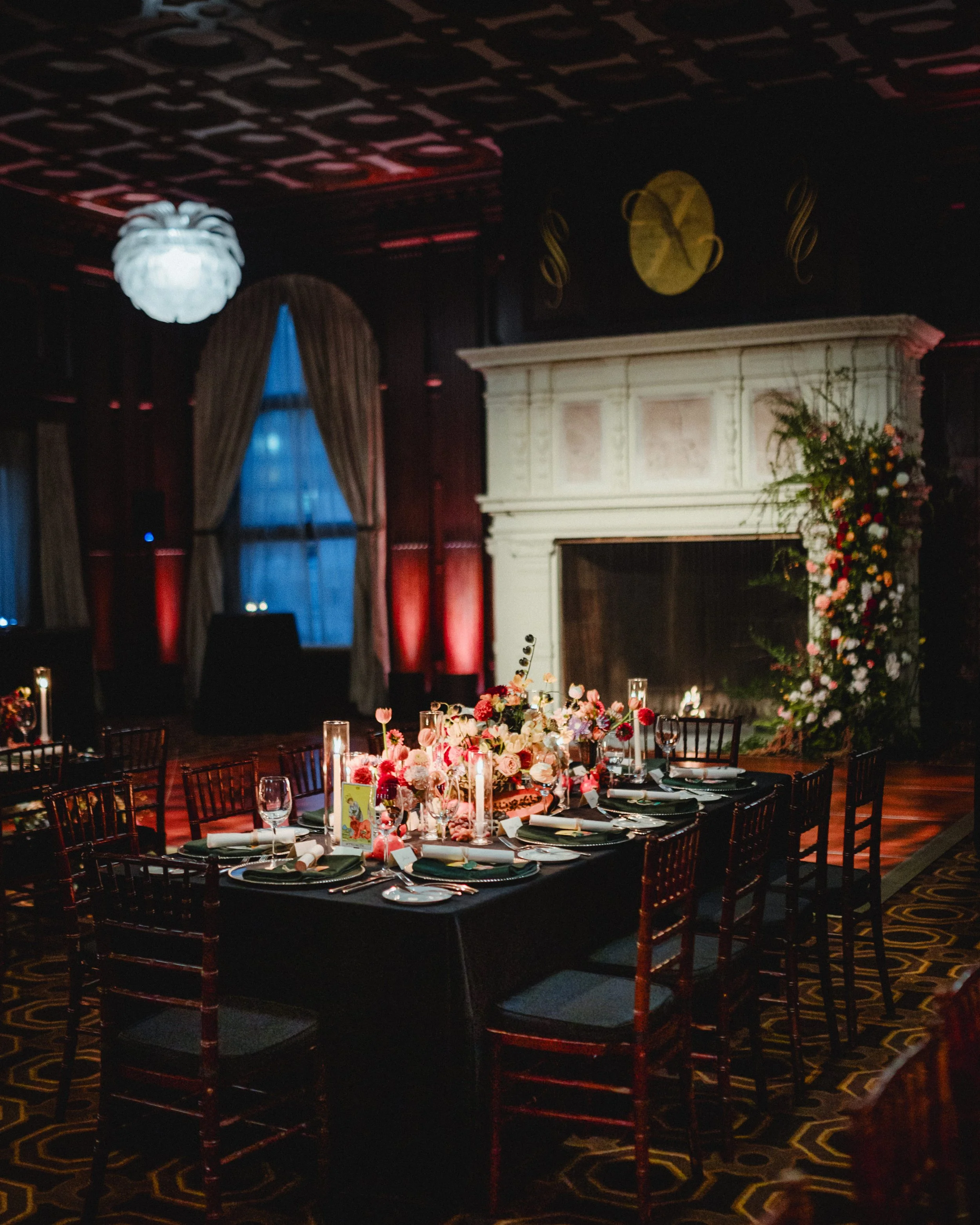 Red Wedding Flowers at the Julia Morgan Ballroom in San Francisco 
