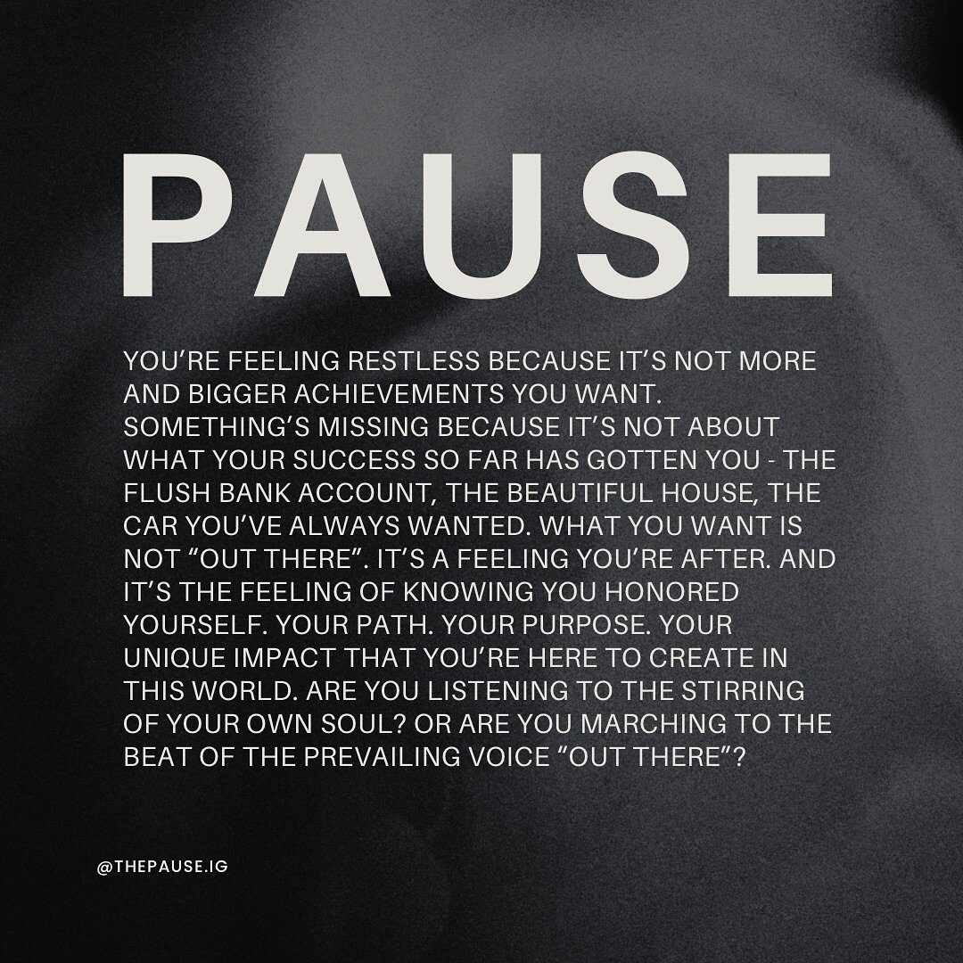 Ready to stop chasing what&rsquo;s &ldquo;out there&rdquo; and start honoring your path within? The Pause membership is your gateway to honoring your purpose, creating your unique impact. Join the waitlist now and start listening to the stirring of y