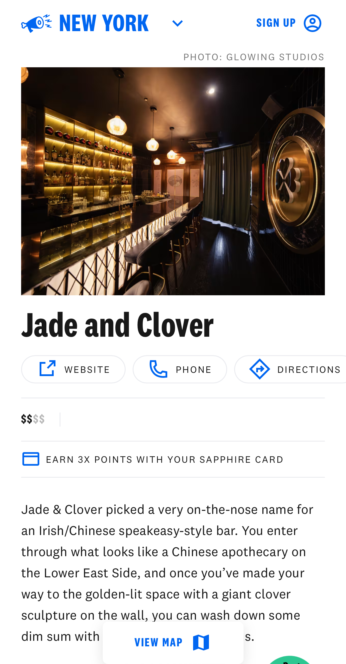 Infatuation New York - Jade &amp; Clover