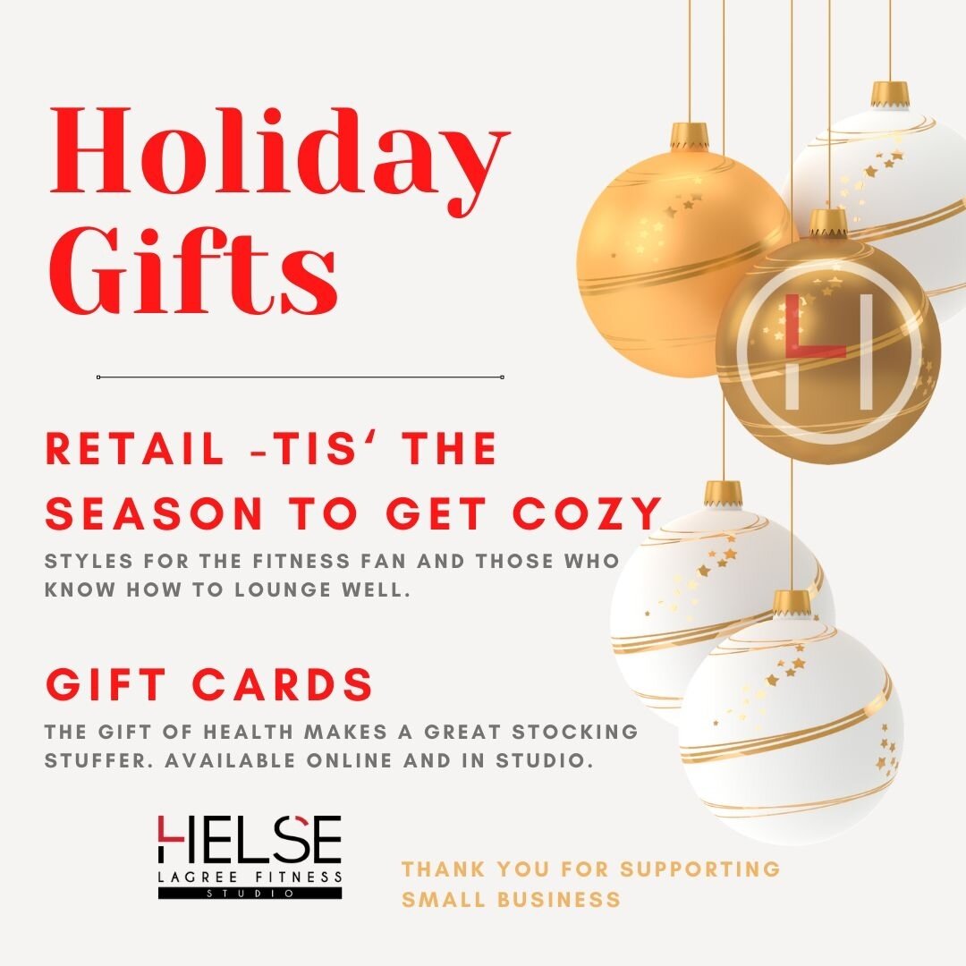 6 days left! ⁣
Give the gift of health or check out retail in studio to give the gift of relaxation with cozy lounge sets or fitness fans this holiday! 

#shopsmall #quietluxury #tavinoir #helsebznmt #getcozy #shopping #trustedbrands #sale #livewellf