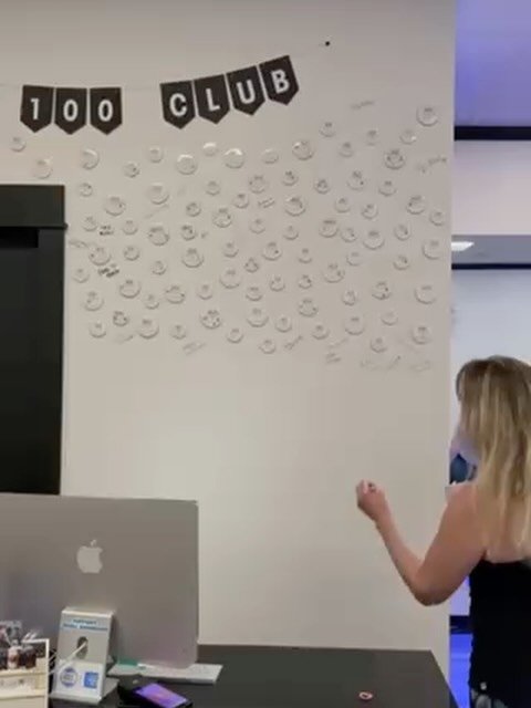 We&rsquo;re adding four very special names to our 100 class wall this month- and we were lucky enough to catch Gayle in action signing the wall! We&rsquo;re so proud of each of you! Your commitment to your Lagree practice inspires us to be better! 

