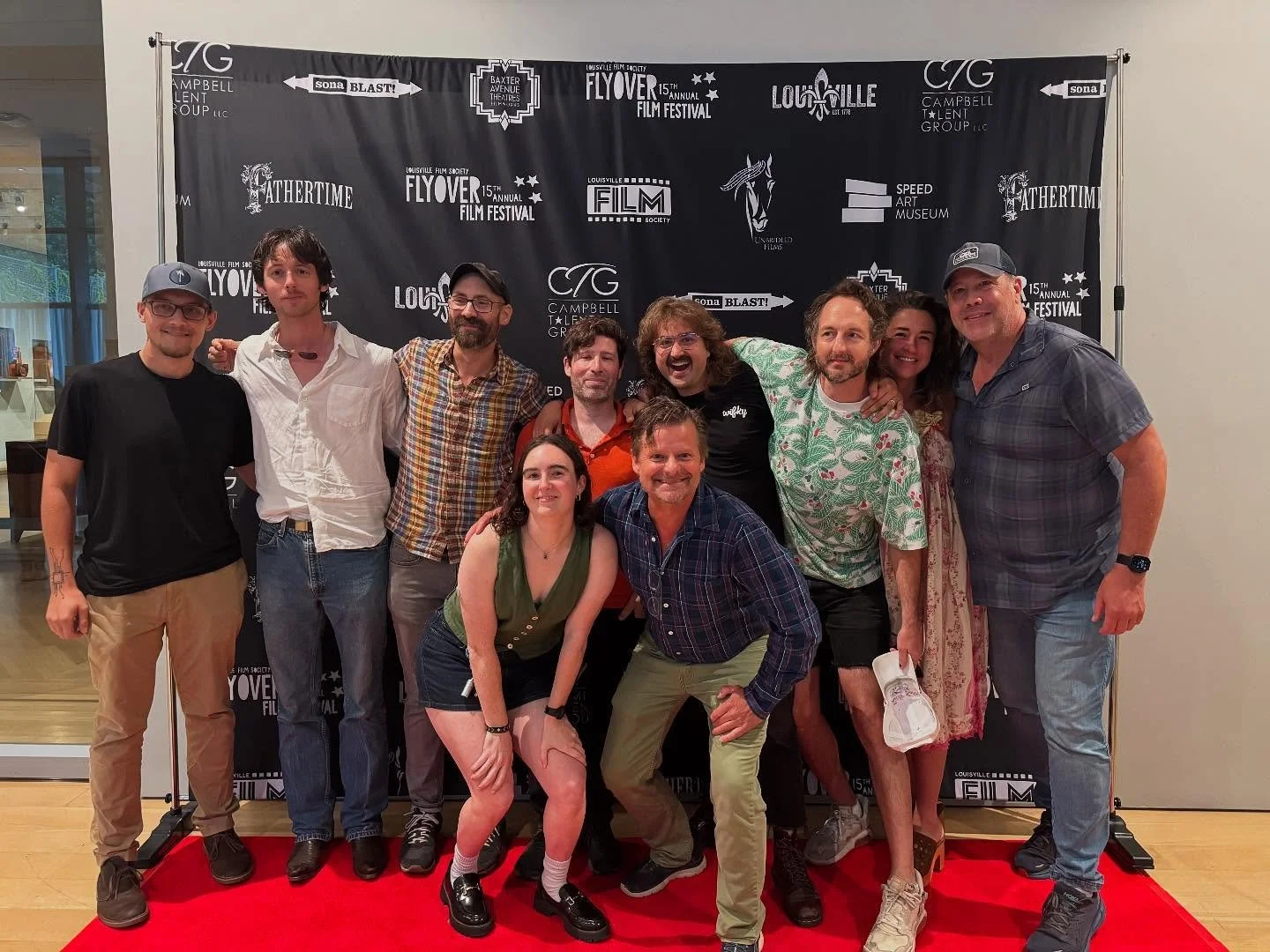 Best narrative feature @louisvillefilmsociety Flyover Film Festival, and we couldn&rsquo;t have done it without these amazing Louisville crew members! So fun getting to celebrate their work on screen at yesterday&rsquo;s sold out She Dances screening