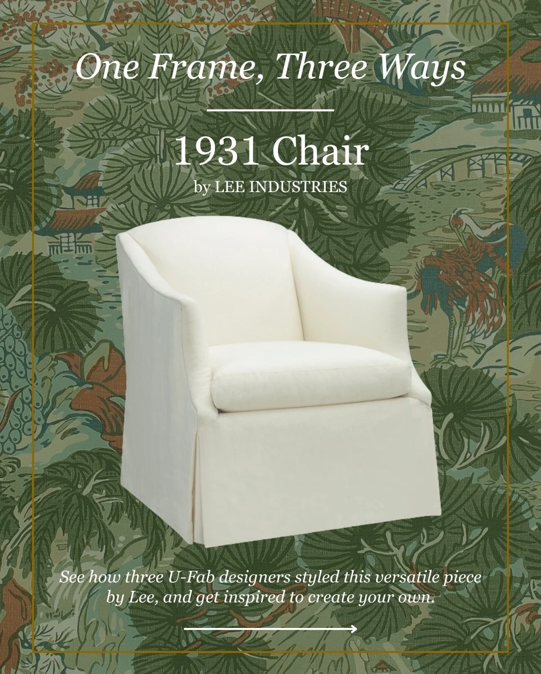 For this month&rsquo;s One Frame, Three Ways series, we asked three of our Design Consultants to reimagine the 1931 Chair by @leeindustries in their own signature style. From soft and serene to bold and layered with character, each slide shows how fa