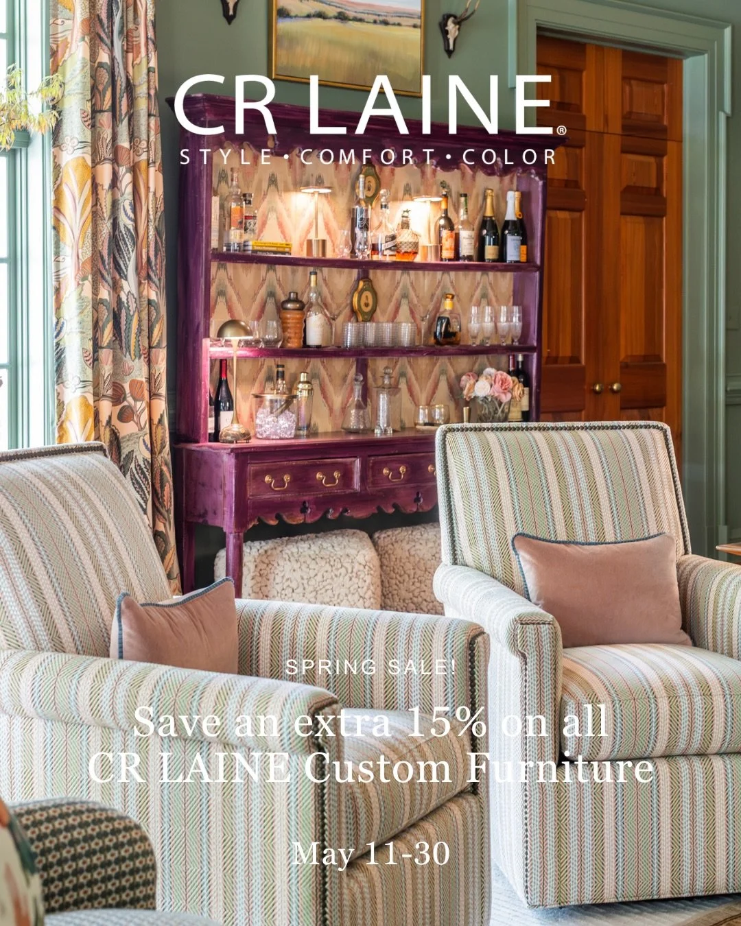 Save an additional 15% off all @crlaine custom furniture, now through May 30th!

From favorites like the Josh Swivel Chair to the Barrington Sofa, our design consultants are here to help you customize a piece tailored to your lifestyle and space. Pro