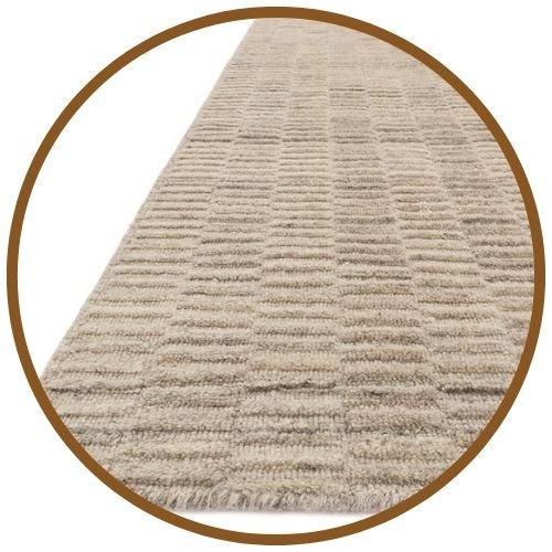 The Loloi Hadley rug in Oatmeal is the perfect warm, neutral base.