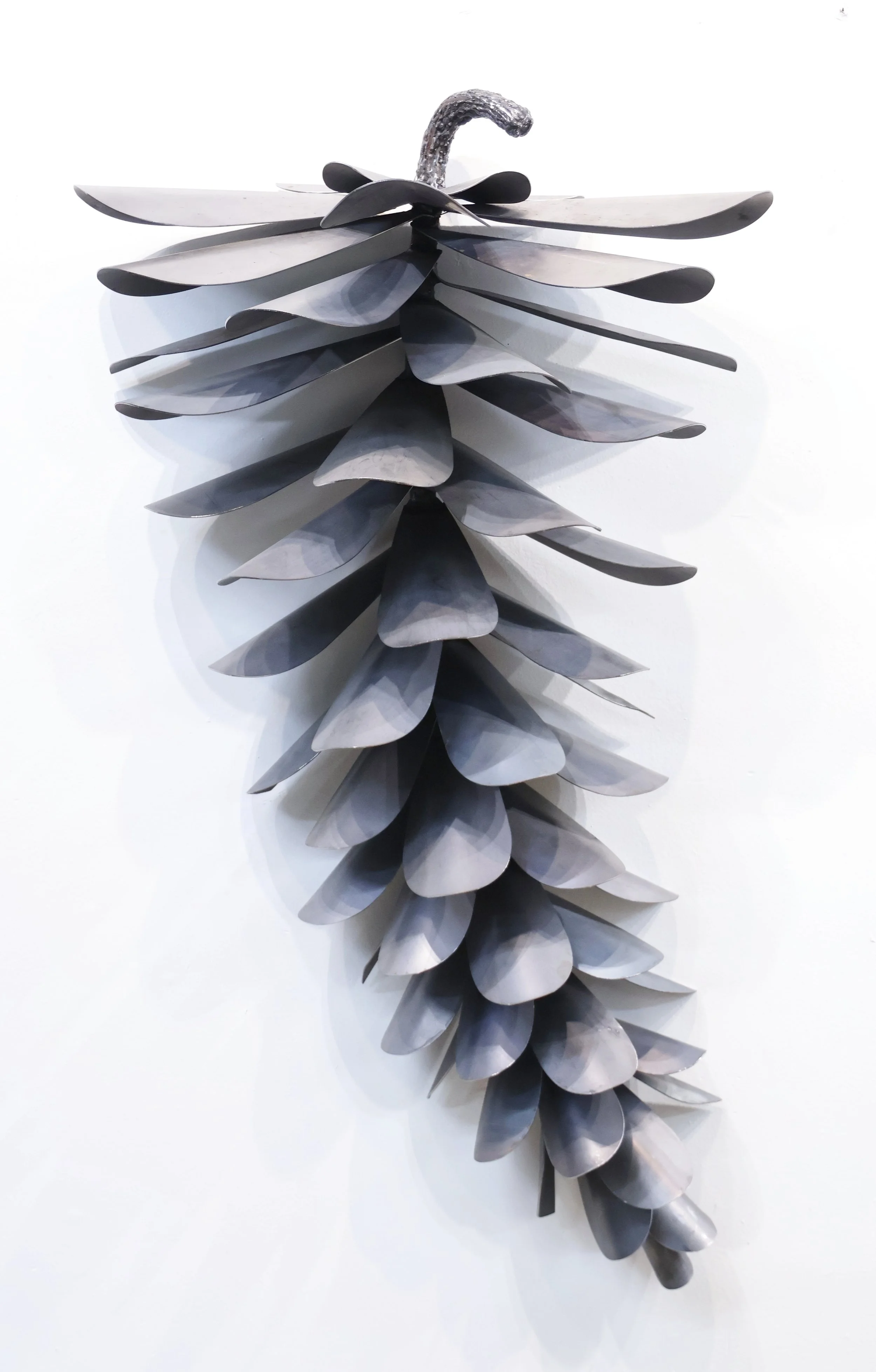 Pinecone    
48"x27"x27"          
corten steel  (currently rusting outside)  
$ 4,200          