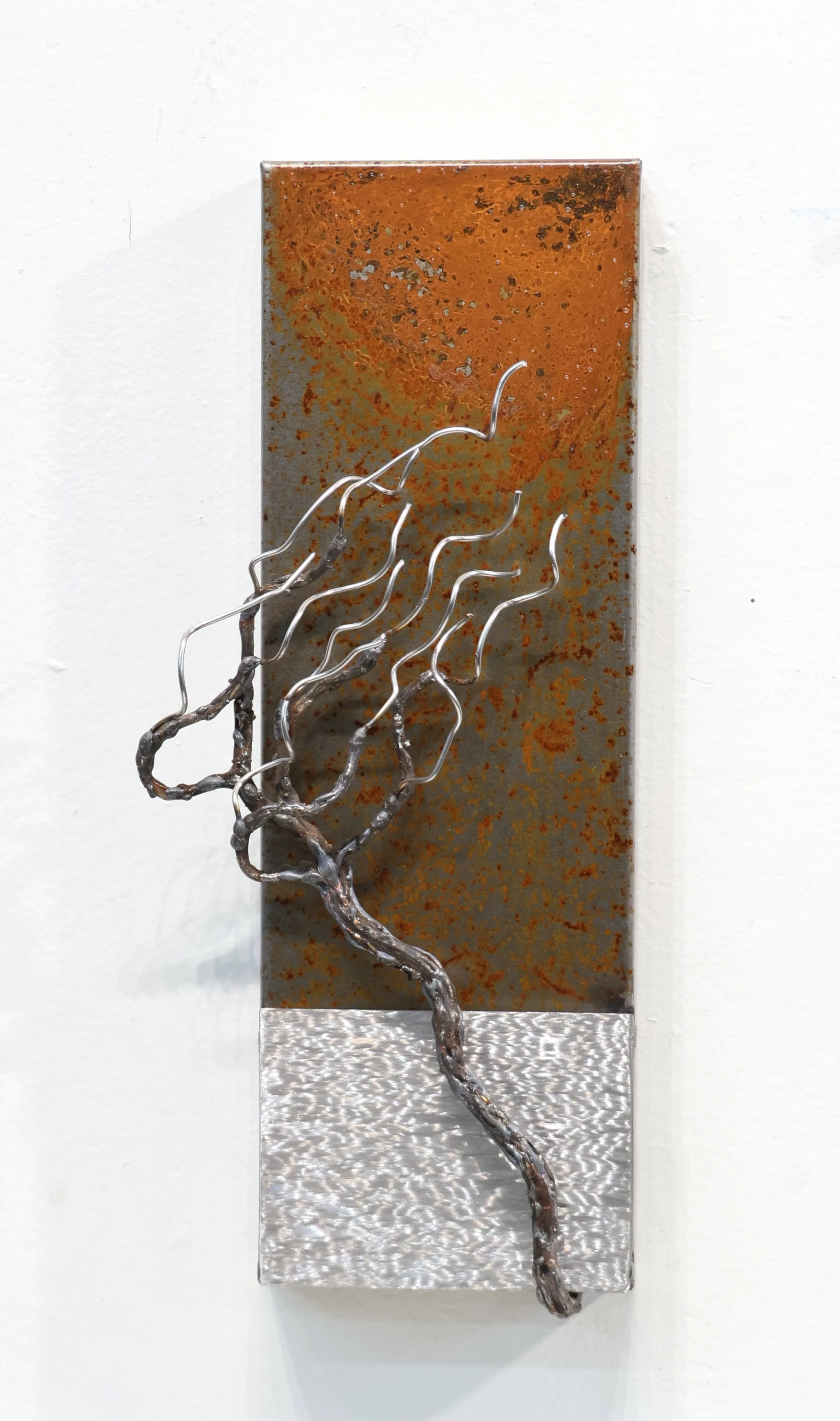 Landscape #26-087   
12"x6"x2"          
steel and stainless steel 
$ 350    