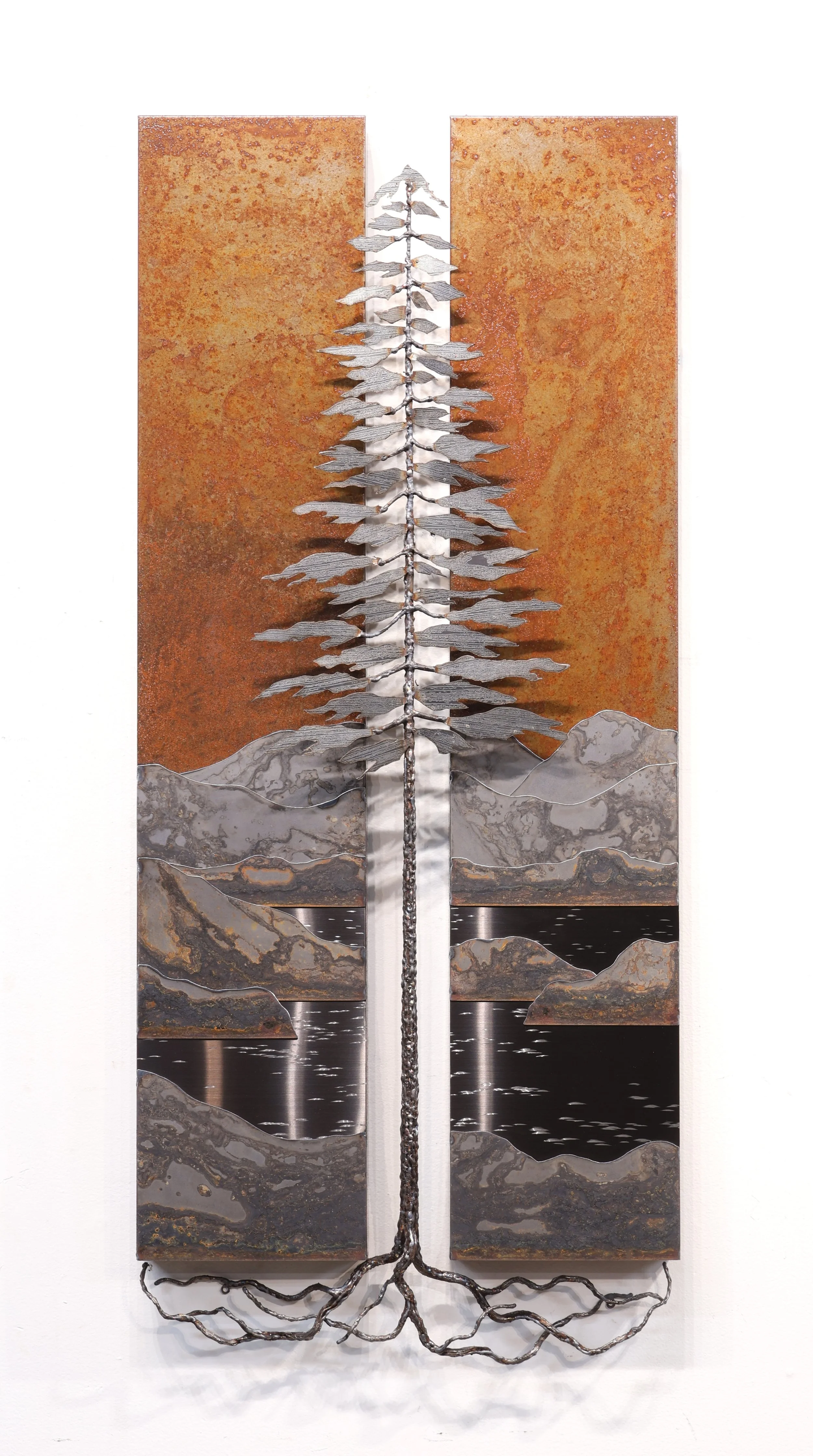 Standing Strong #26-171  
40"x19"x4"          
coated and uncoated stainless steel 
$ 2600    