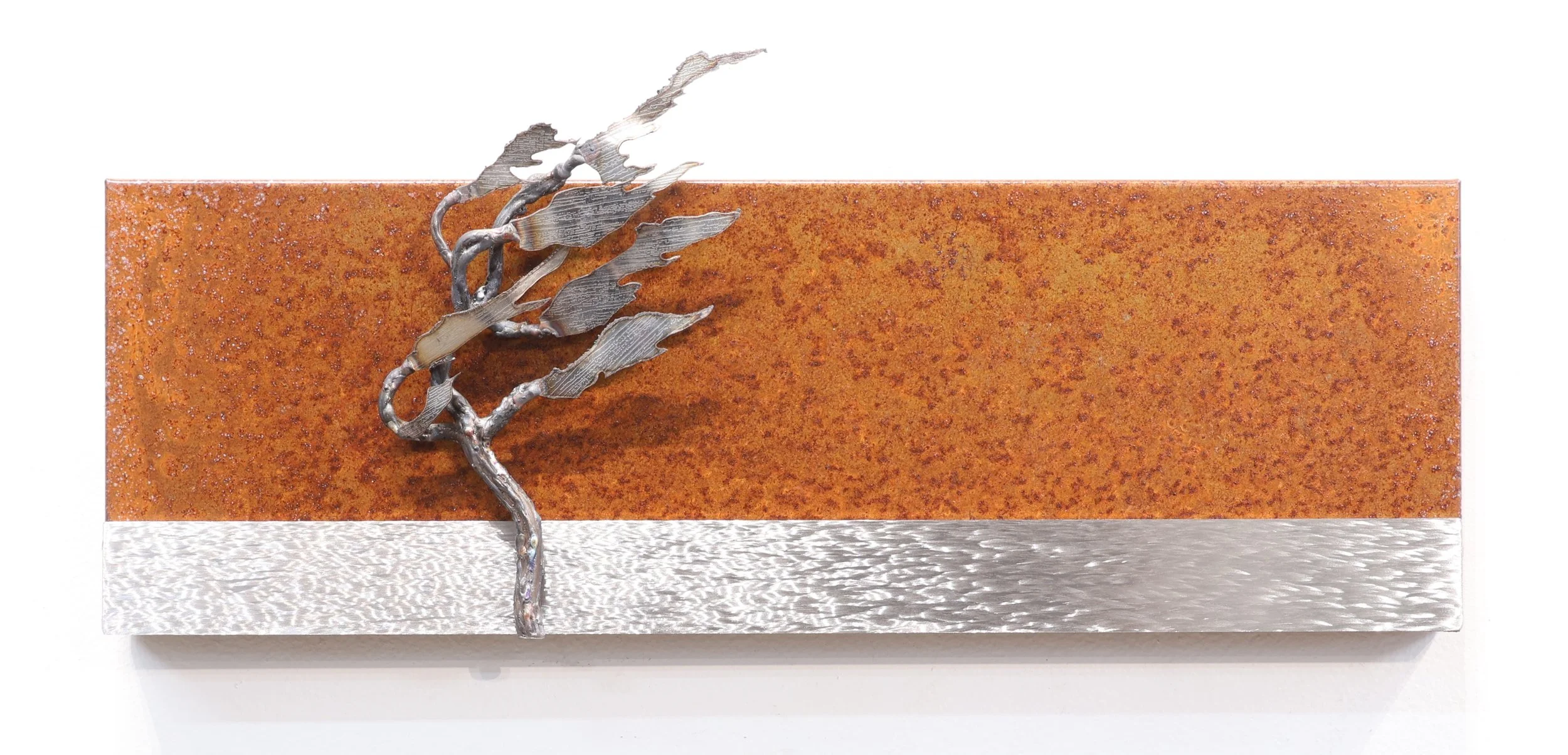 Landscape #26-215   
8"x18"x3"          
coated steel and stainless steel 
$550    