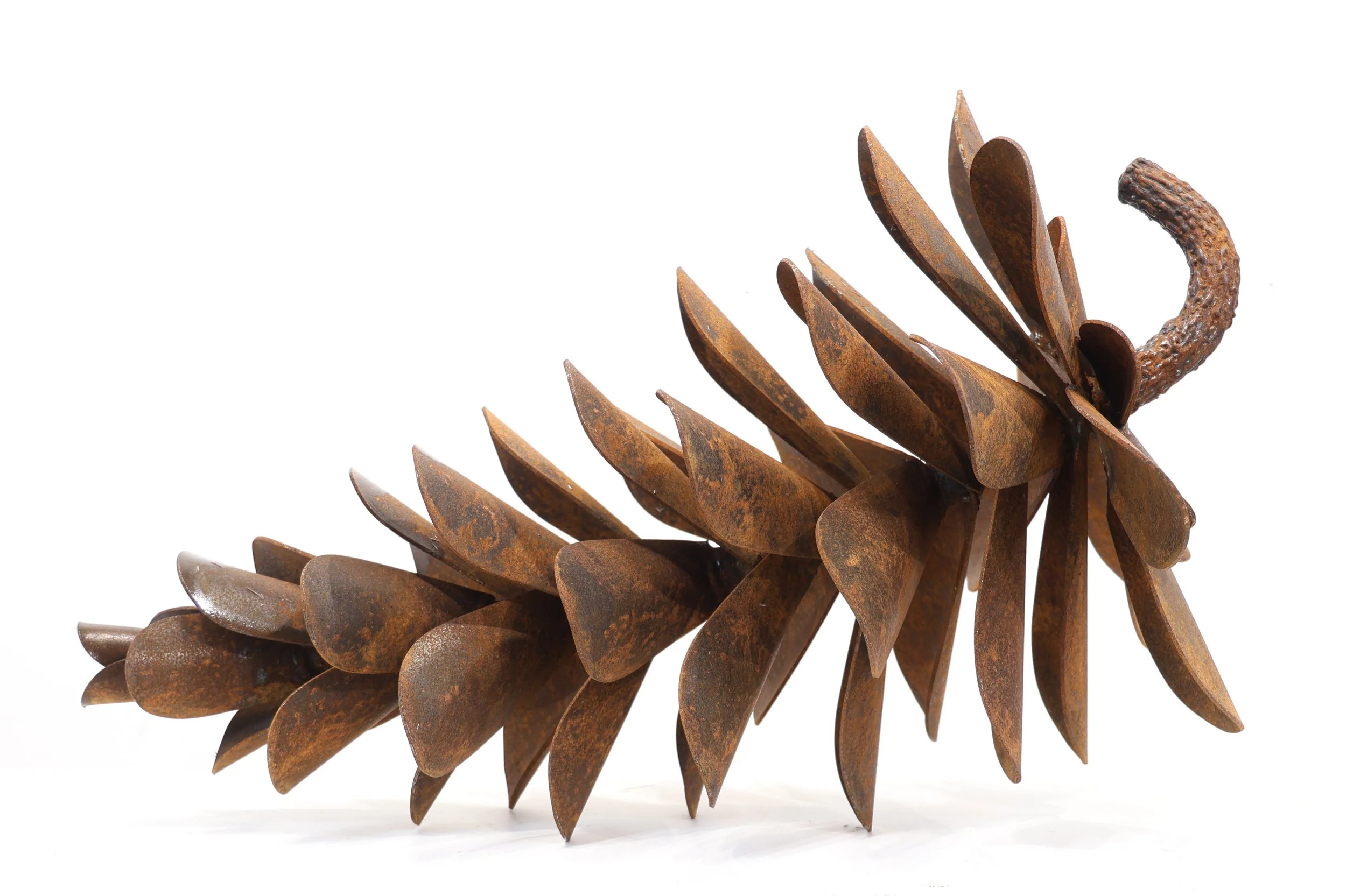 Pinecone  
24"x15"x15"          
corten steel     
$1700        