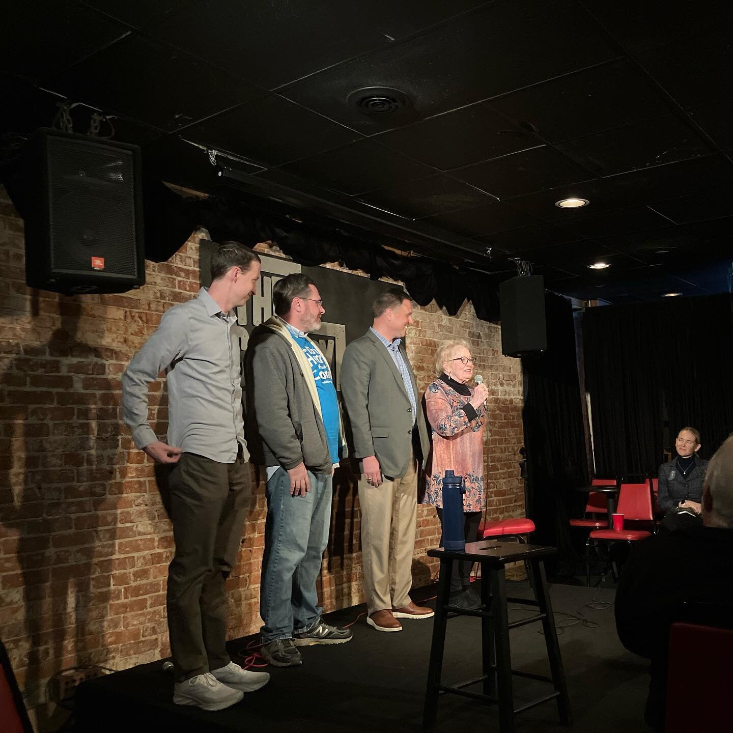 Thank you to everyone who attended our event at the comedy attic! We got to hear from some candidates about local issues and then hear from some local comedians!