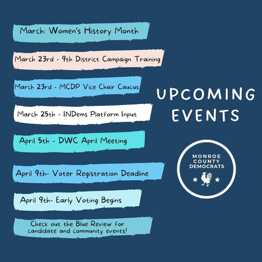 Blue Revue: Vice Chair Caucus This Weekend, Women's History Month Spotlight, Jean Breaux In Memoriam - https://mailchi.mp/monroedems/ballot-caucus-d5-17650370