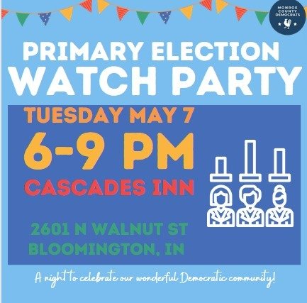 Blue Revue: Primary Election Watch Party Details, MCDC Meet the Candidates Meeting, and much more!