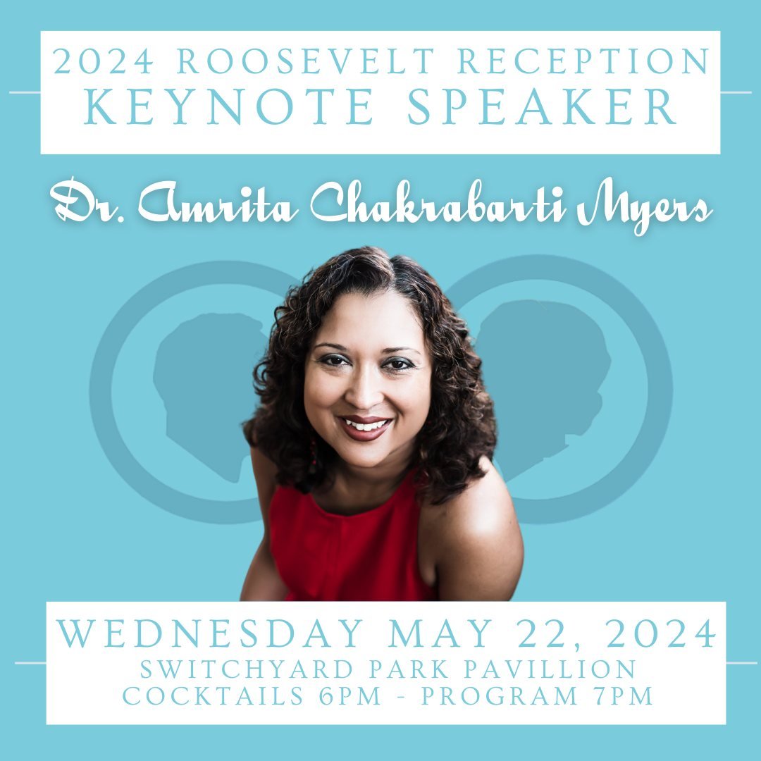 Your Monroe County Democratic Party Presents:

The 2024 Roosevelt Reception
Welcoming our 3nd Annual Eleanor Roosevelt Keynote by
Dr. Amrita Chakrabarti Myers, Professor in History at Indiana University!

Wednesday, May 22, 2024
6:00 PM - 8:45 PM
Coc