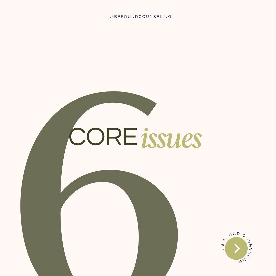 In the work that we do, we focus on 6 core issues that address childhood trauma and allow us to have healthy relationships with others and ourselves. Informed by the work of Pia Mellody and adapted by the Healing our Core Issues Institute, the 6 core