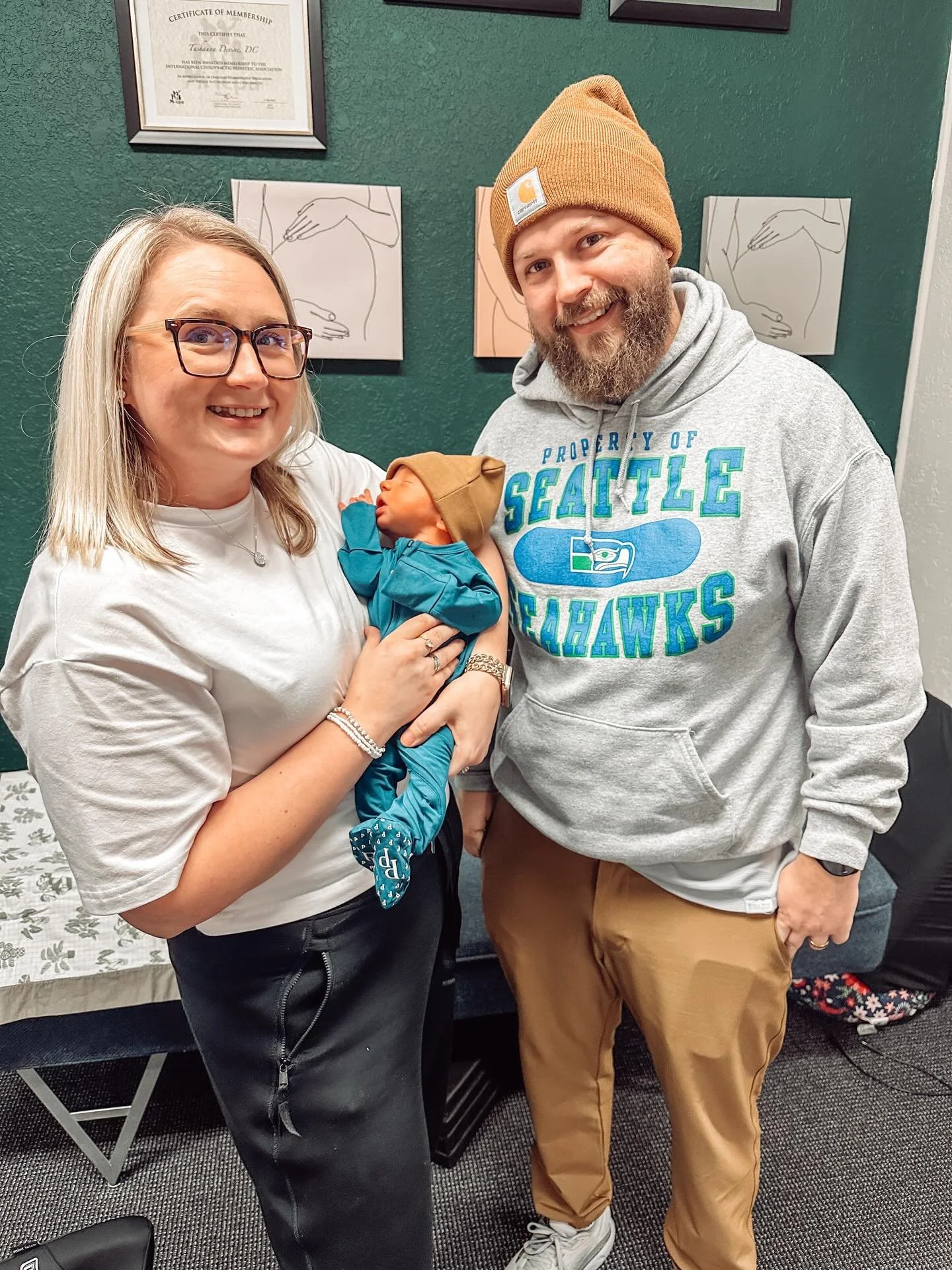 We got to meet the cutest new patient today! Doc may be biased, but he is a doll. Baby boy is a little Devine cousin and is the sweetest newborn.