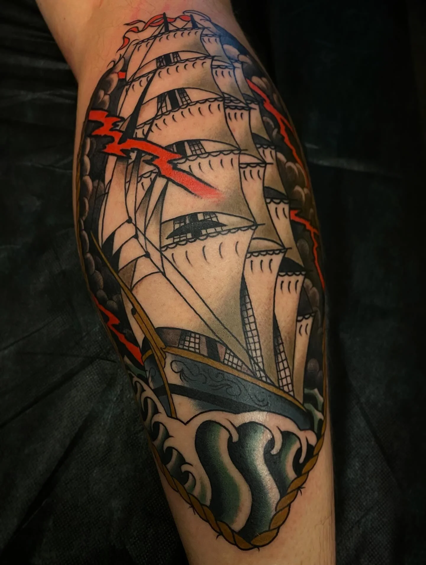 When I started tattooing, clipper ships were like a massively popular design. I remember having to do a shade study on one during my apprenticeship and being obsessed with the image, in spite of my distinct lack of interest in maritime pursuits. I th