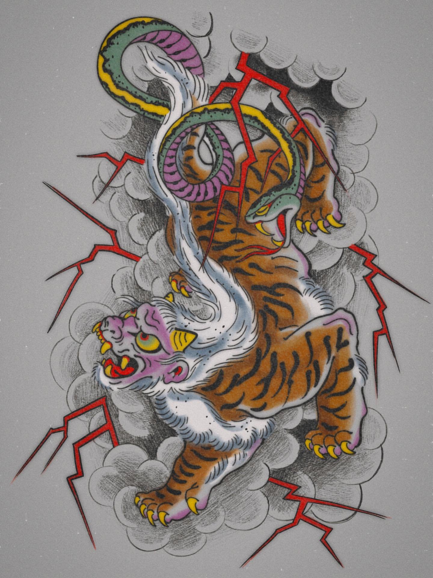 Nue. About 8-10 inches tall. Perfect foundation for a sleeve or half sleeve, but can be done successfully standalone (with or without similar background to this sketch) in a variety of placements that are more accommodating to larger work, such as th