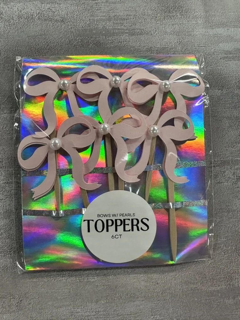 Pink Bow Toppers