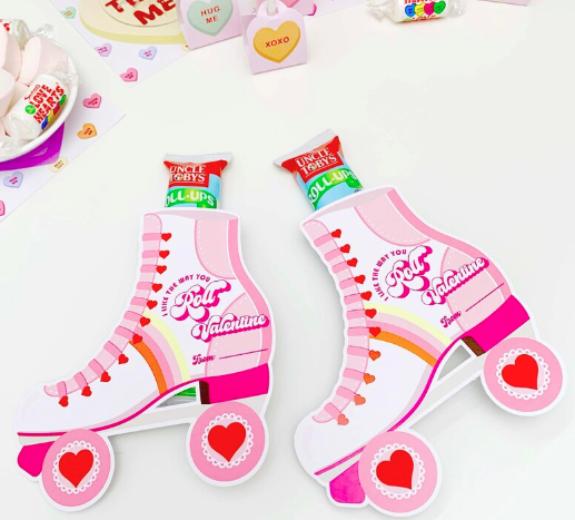 Roller Skate Valentine Card 12ct