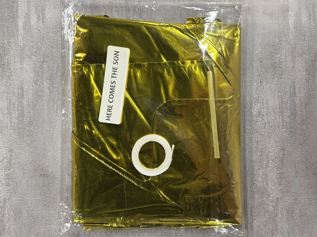 Here comes the SON mylar letters