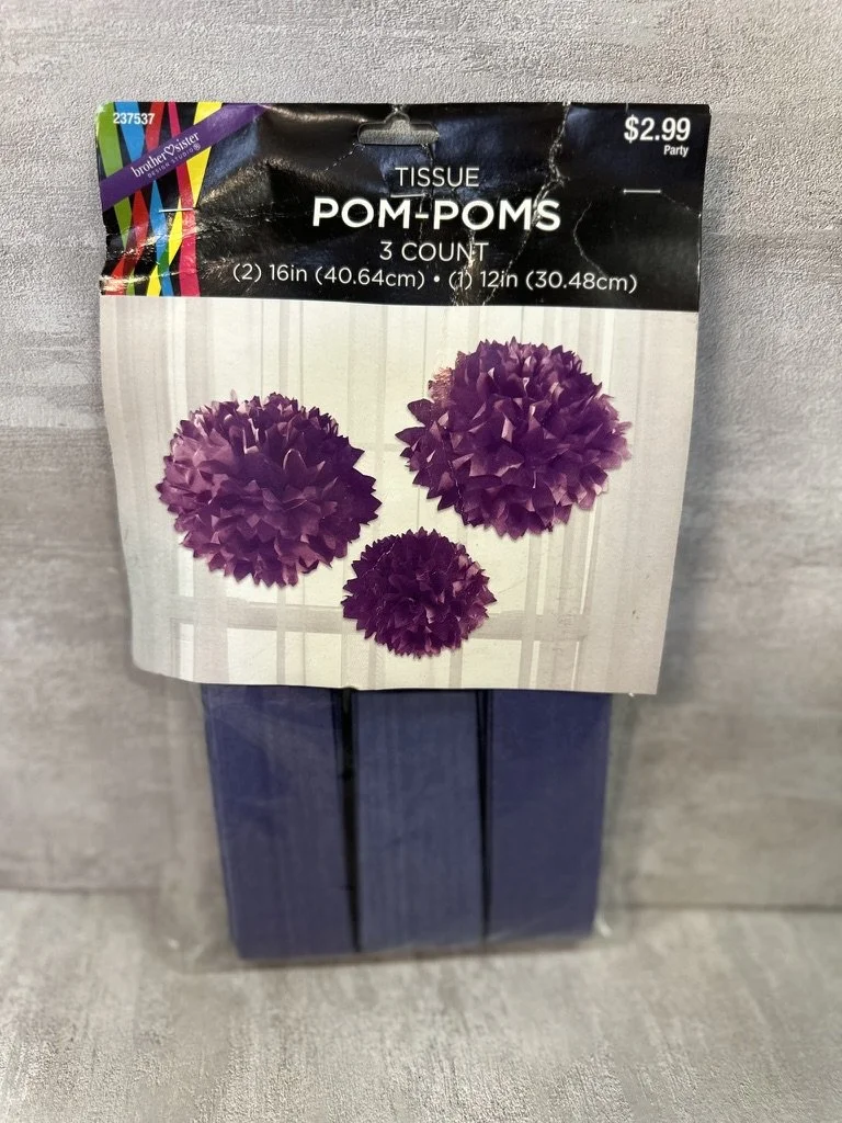 Purple Pom Poms