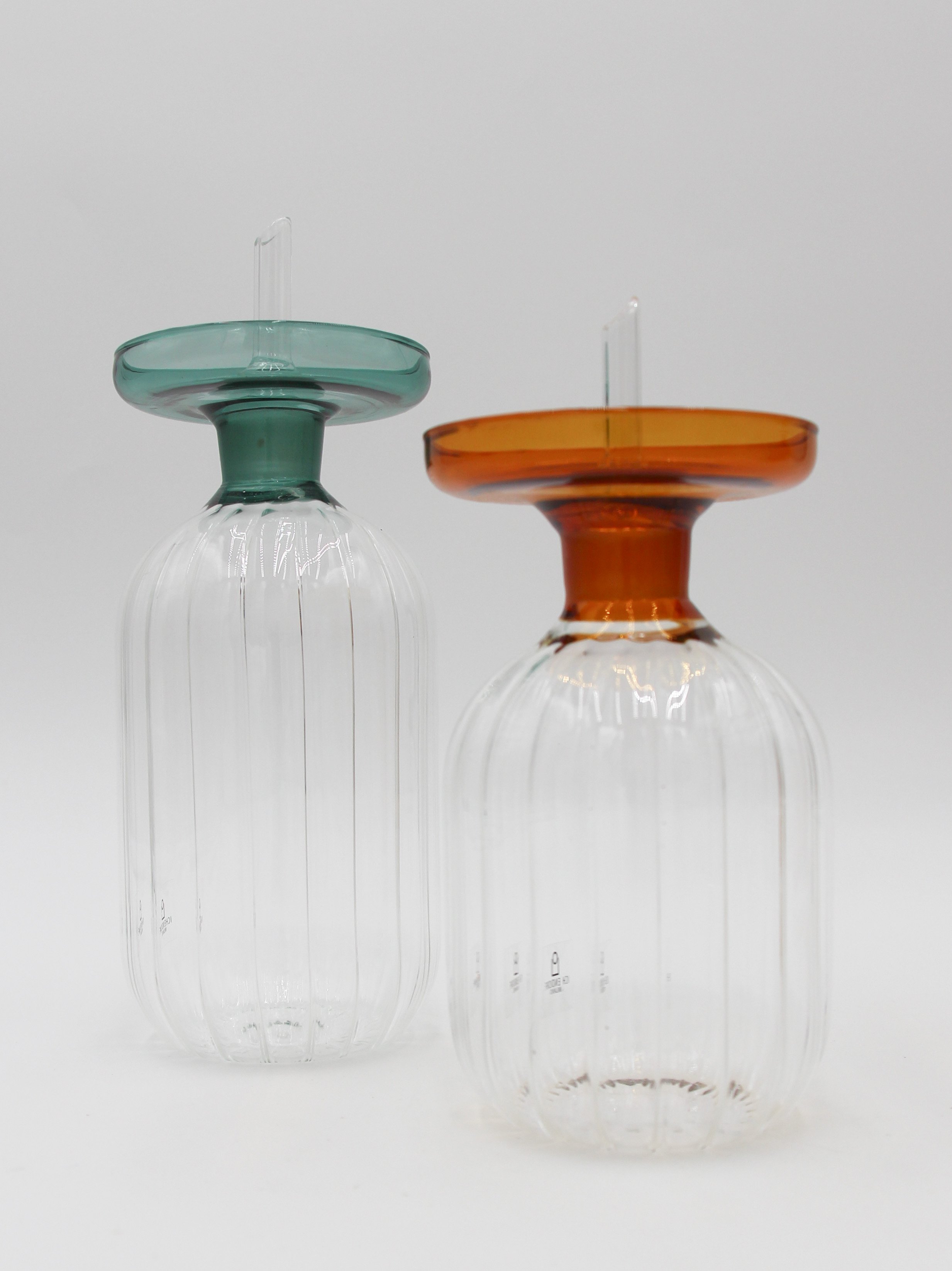 Lotus Oil Cruet Small Amber