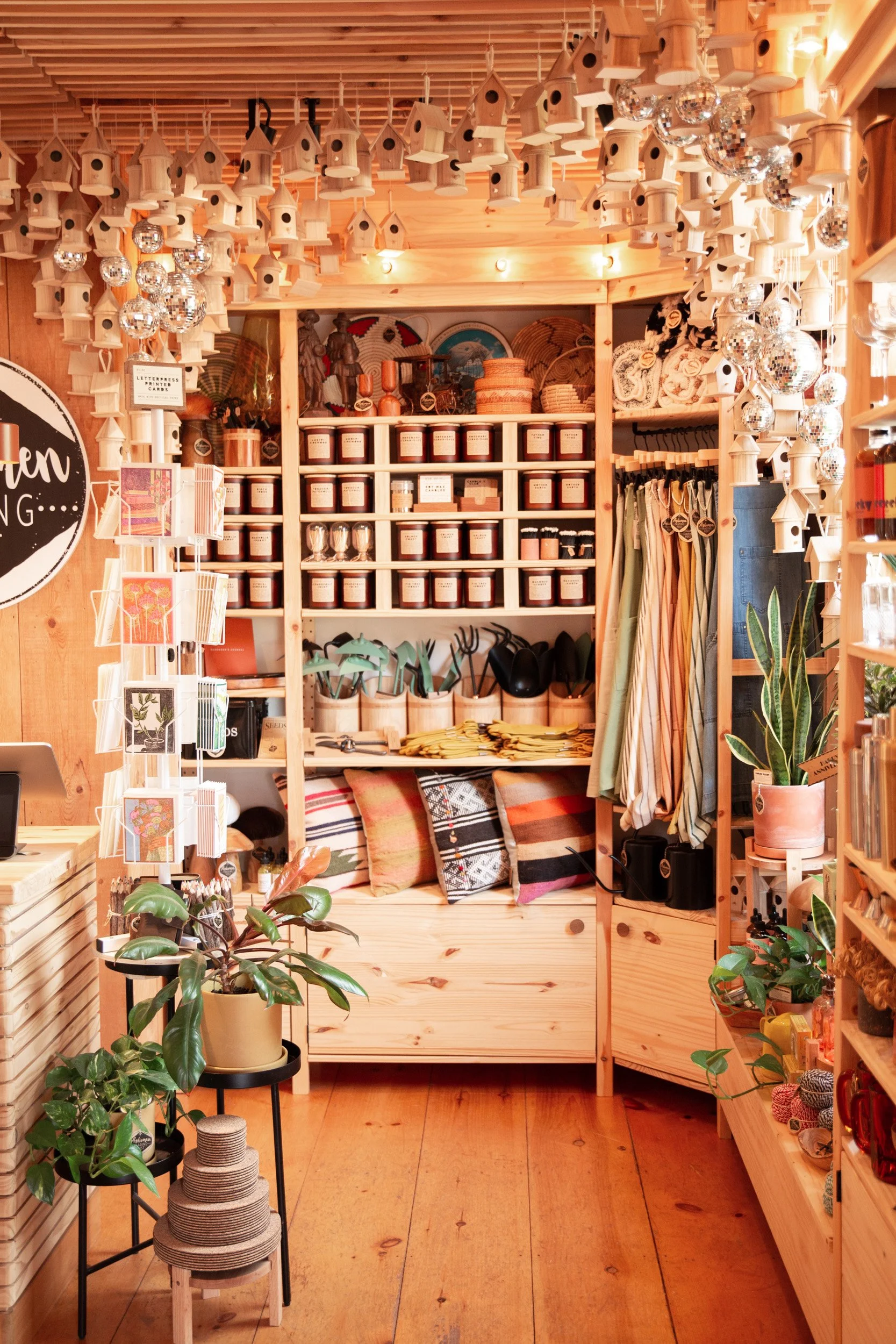 Interior of Perkiomen Trading Post in Skippack, PA featuring retail displays, home goods and merchandise.