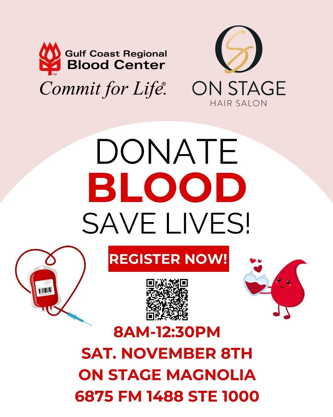 Have you signed up for our blood drive?🙌🏼

When? Saturday, November 8th at our Magnolia location from 8am-12:30pm 🥰🫶🏻

We encourage you to donate and reserve your appointment through the link in our bio as soon as possible, before they are gone!