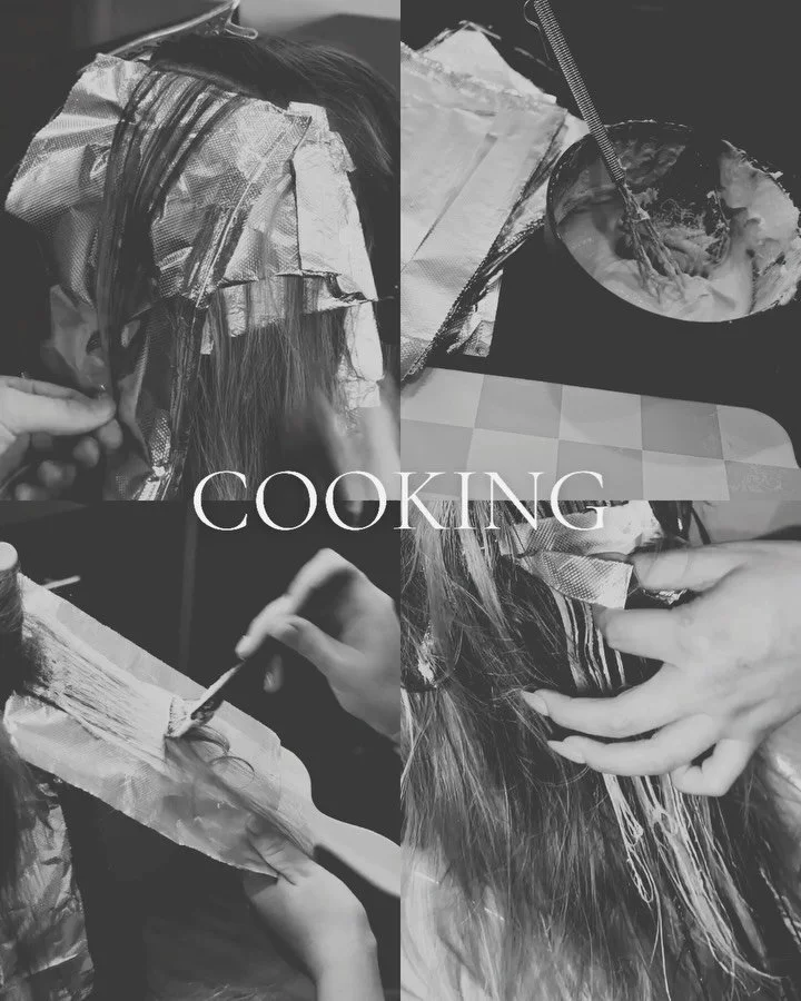 Bon app&eacute;tit 😋

Stylists in order of appearance (left to right)🤩
✨ Kayla @thehair_mechanic Magnolia
✨ Taylor @taylor.made.only Woodlands
✨ Samantha Hardin Woodlands 
✨ Shelby @hairbyshelbyjoy Magnolia 

Reserve your 2026 color transformation 