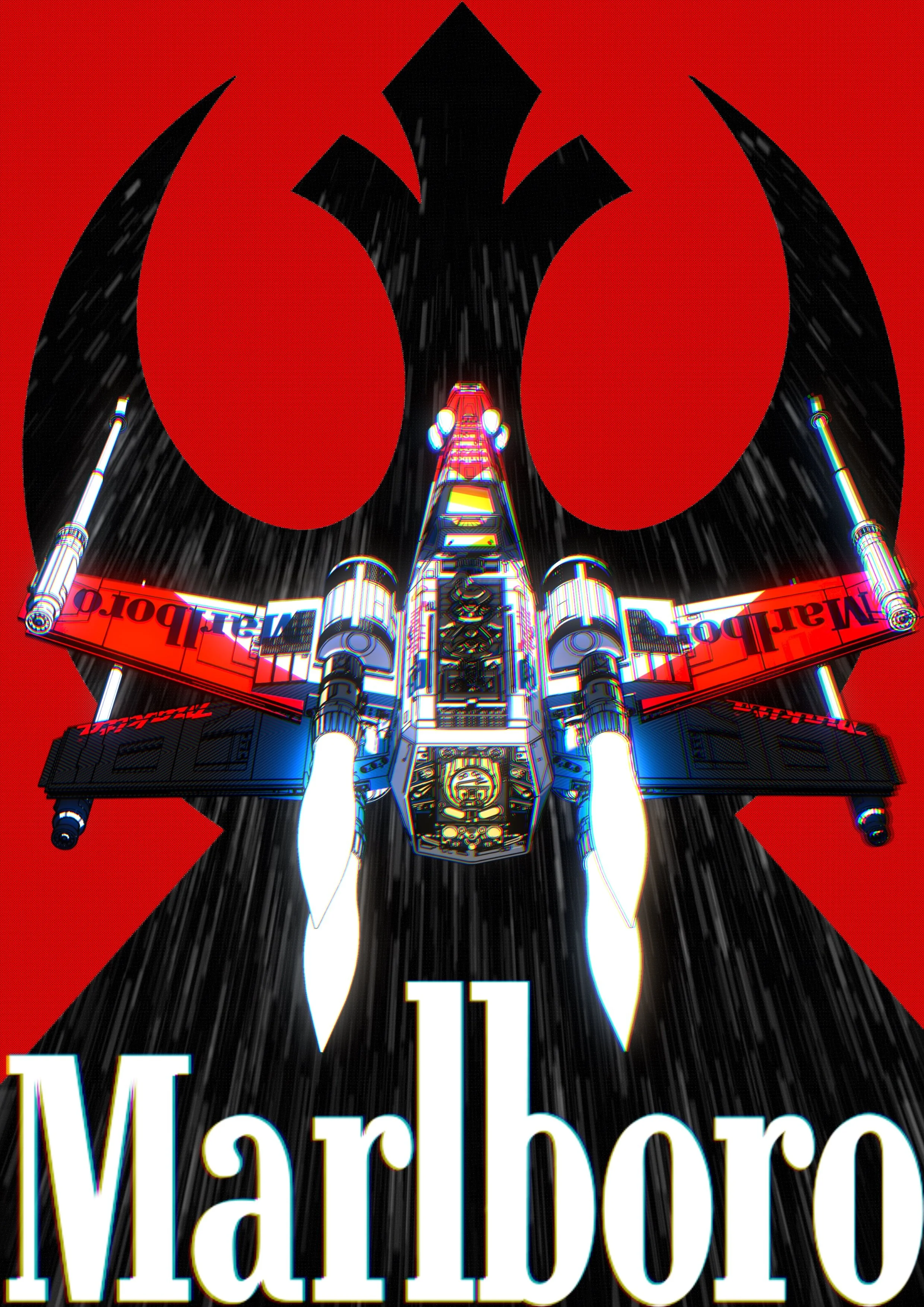 Marlboro Sponsored X-Wing Poster