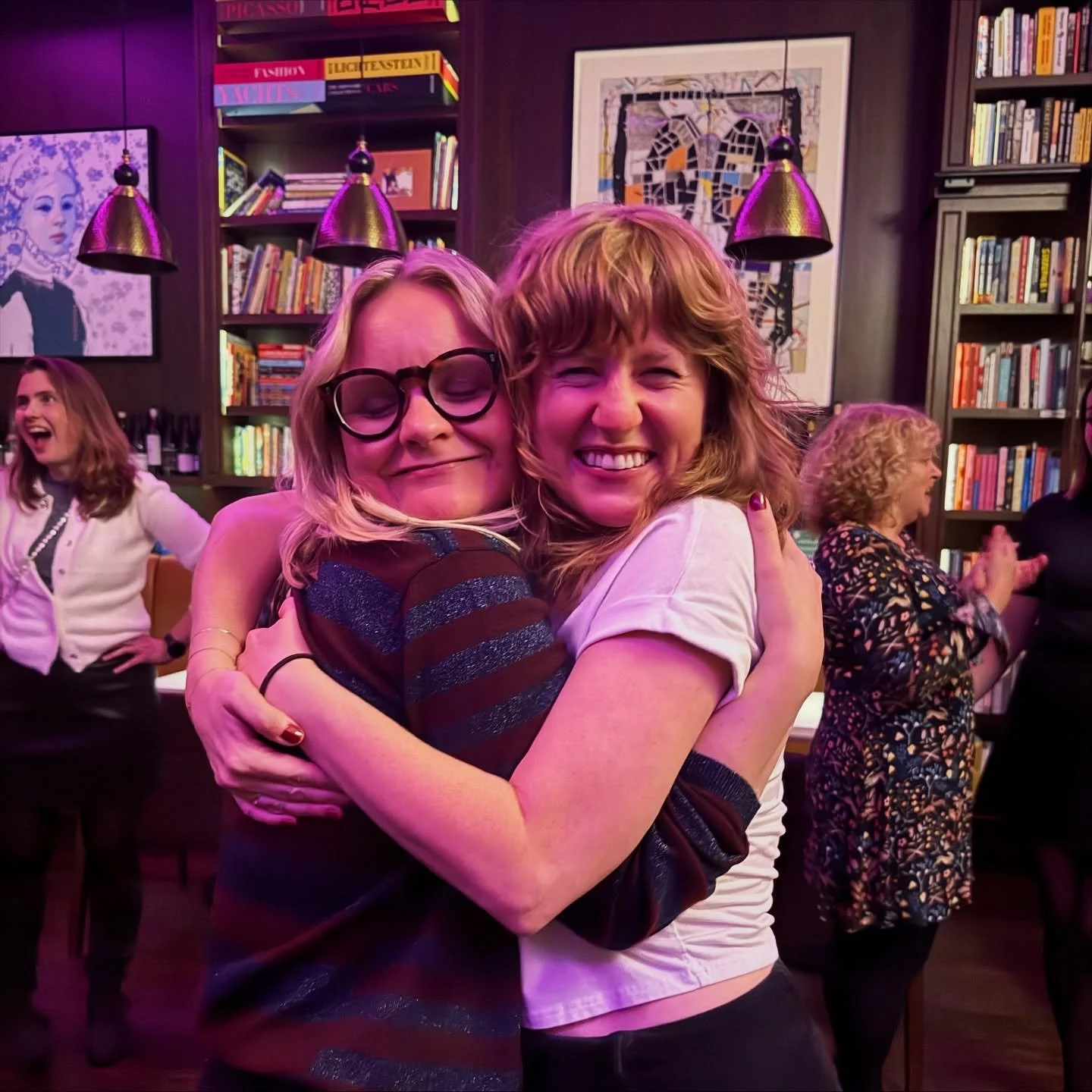 A few slightly chaotic photos from @thenovelry party in New York last night. Being a social introvert means I get over-excited when surrounded by writers I love &ndash; and then need to be very quiet afterwards (for about a week)! Dream team in a dre