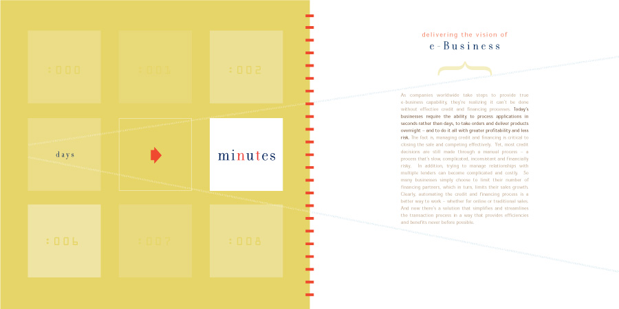 The company’s bold vision was conveyed in their corporate brochure, and bolstered by product brochures and case studies, highlighting their competitive advantage.