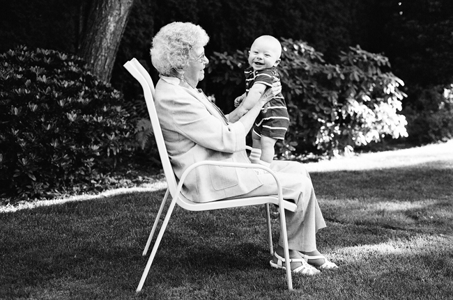 grandma and baby photography exhibition by Portland photographer Linnea Osterberg